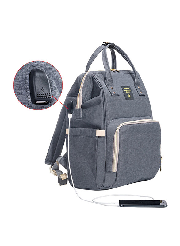 

Sunveno Diaper Bag with USB, Grey