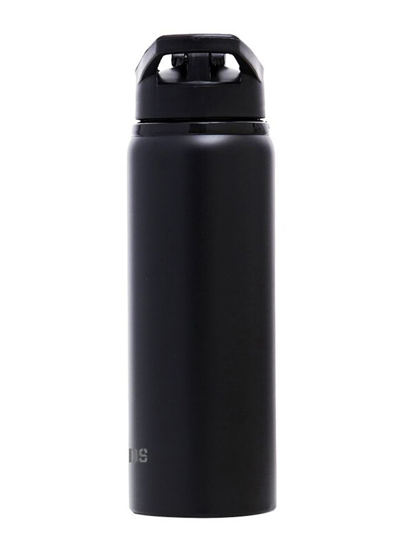 Eazy Kids Stainless Steel Sports Water Bottle, 700ml, Black