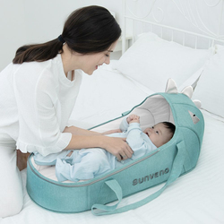 Sunveno Foldable Travel Carry Cot, Green