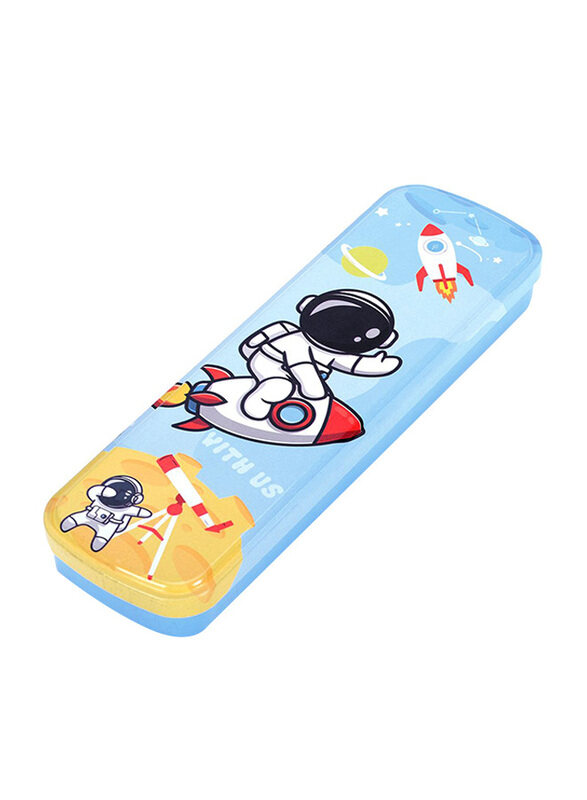 

Eazy Kids Astronaut With Rocket Pencil Box For Unisex, Blue