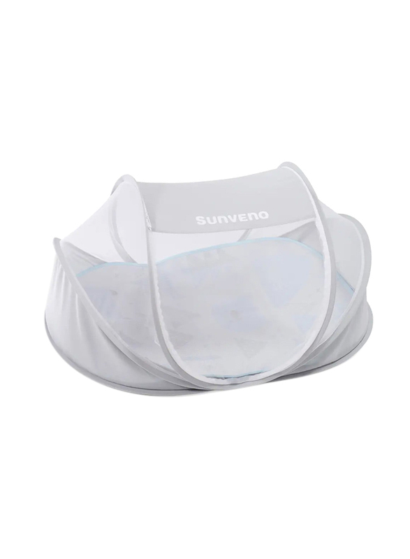 Sunveno Portable Baby Bed with Mosquito Net, Grey