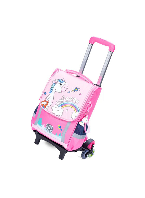 

Eazy Kids School Bag Unicorn with Trolley, Princess Pink