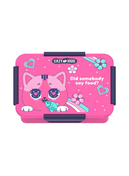 Eazy Kids Lunch Box, Cat, 3+ Years, 850ml, Pink