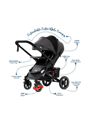 Teknum Reversible Moon Walk Stroller, Black