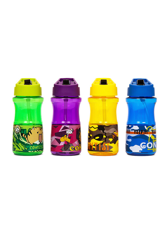 Eazy Kids Water Bottle With Straw, 500ml, Yellow