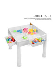 Little Story 4-In-1 Large Activity and Block Table with Blocks, Building Sets, 50 Pieces, Ages 3+