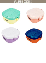 Eazy Kids Rocket Lunch Box Set with Bowl, Scissor and Spoon, 4+ Years, 600ml, Purple