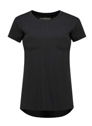 Nooboo Luxe Bamboo Mom T-Shirt for Women, Small, Black