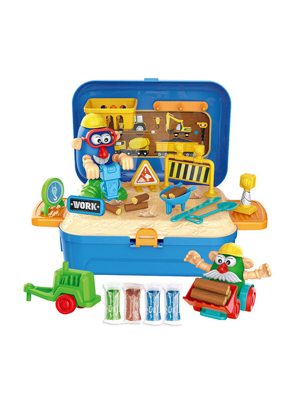 

Little Story Engineering Construction Site Box with Dough Backpack, Playsets, 42 Pieces, Ages 3+