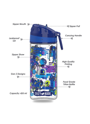 Eazy Kids Tritan Astronauts Carry Handle Water Bottle, 420ml, Blue