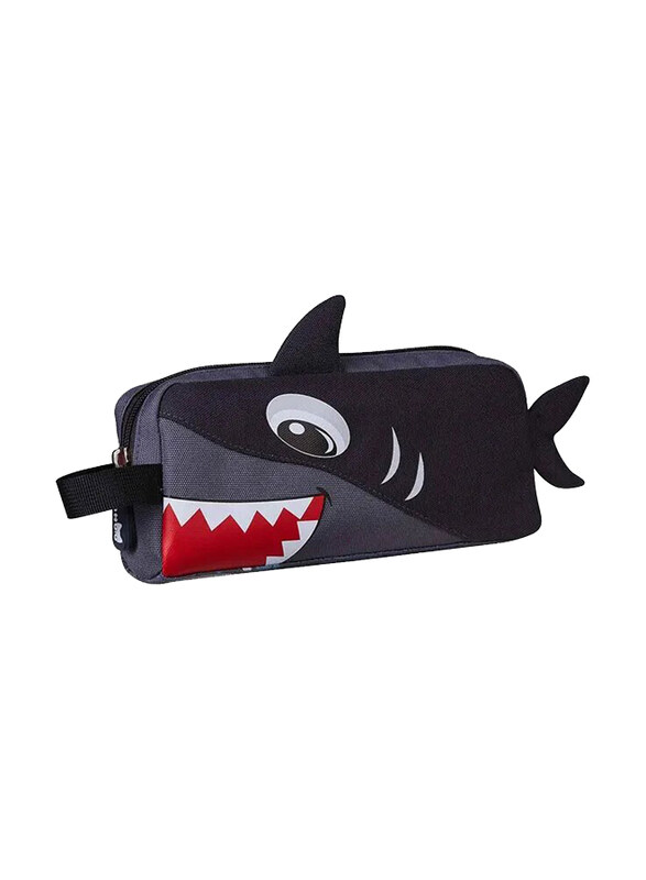 

Nohoo 8-inch Shark Kids Pencil Case Colour Bag, Grey