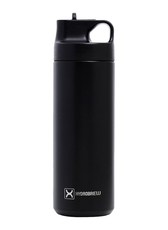 Hydrobrew 550ml Insulated Sports Water Bottle, Black