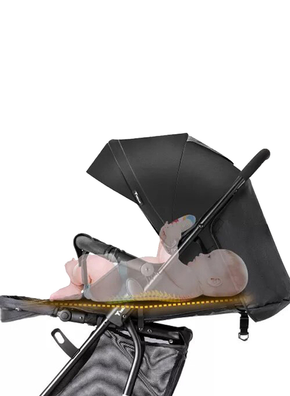 Teknum Stroller With Rocker with Pink Diaper Tote Bag, Black