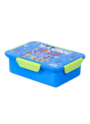 Eazy Kids Disney Mickey & Friends Compartment Convertible Bento Lunch Box for Kids, Blue