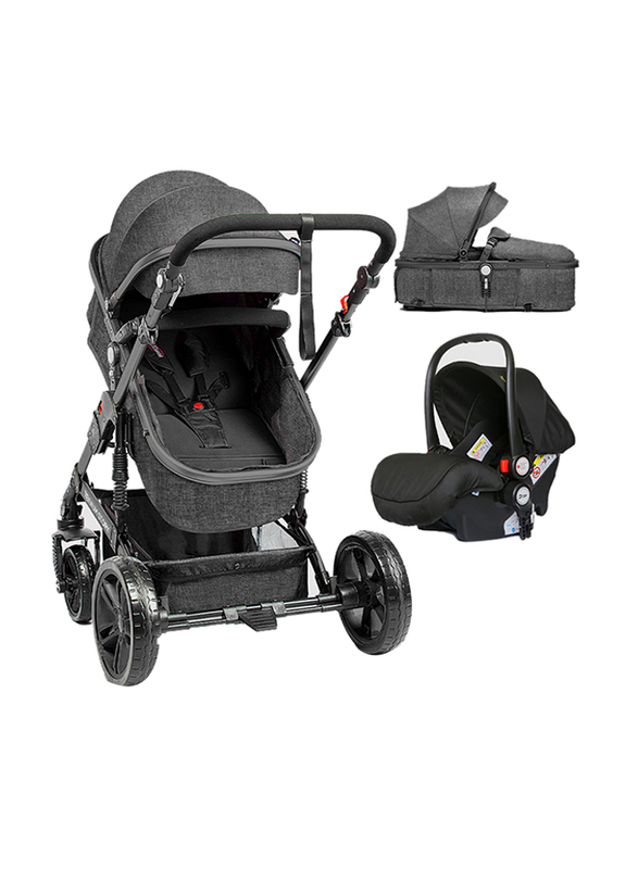 Teknum 4-in-1 Travel System with Car Seat, Dark Grey