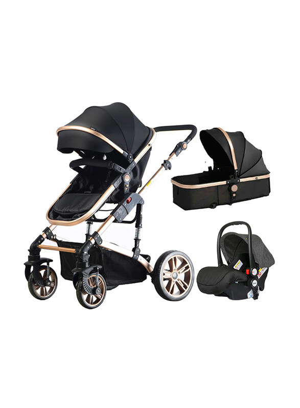 

Teknum 4 in 1 Travel System Stroller with Car Seat, Black