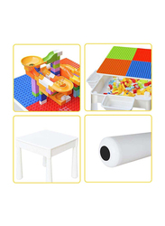 Little Story 4-In-1 X-Large Activity and Block Table with Blocks, Building Sets, 350 Pieces, Ages 3+