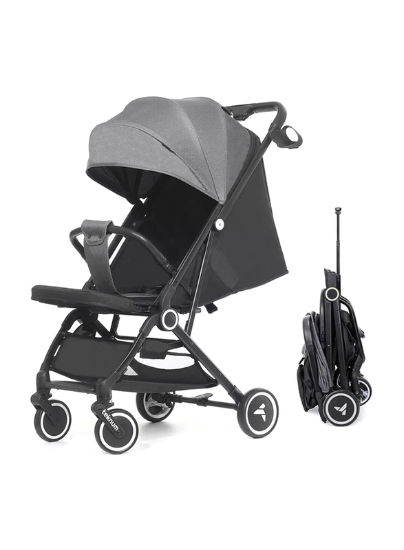 Teknum Travel Cabin Stroller with Coffee Cup Holder, Grey