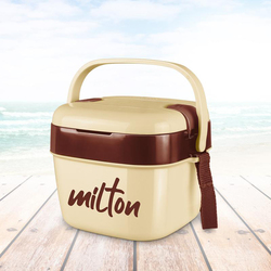 Milton Cubic Small Inner Stainless Steel Lunch Box for Kids, 1100ml, Ivory
