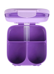 Eazy Kids Bento 4 Compartments Lunch Box with Handle, Purple