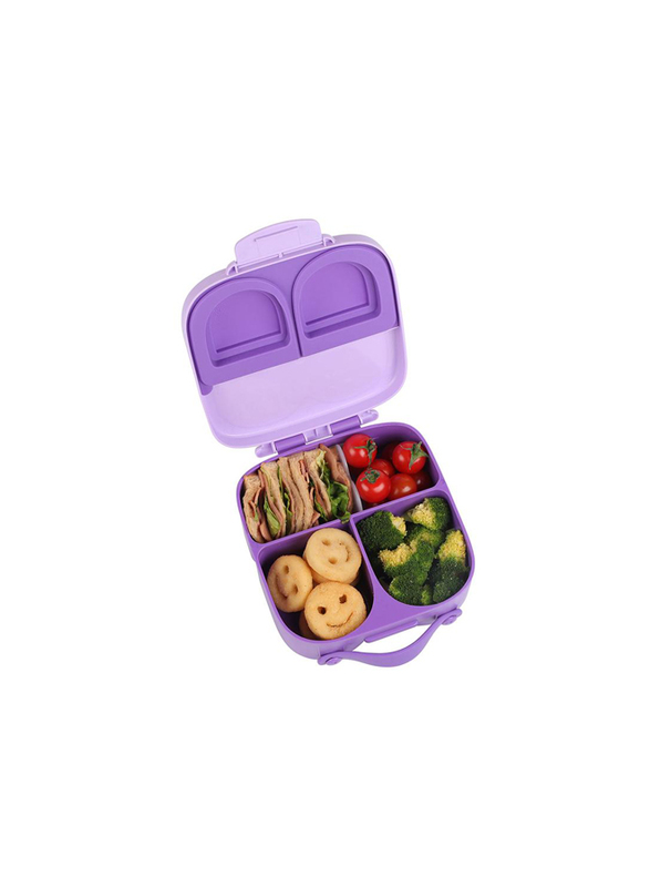 Eazy Kids Bento Box with Insulated Lunch Bag Combo for Kids, Purple
