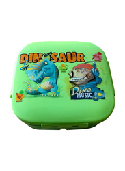 Nova Kids Square Bento Lunch Box, Dino Green