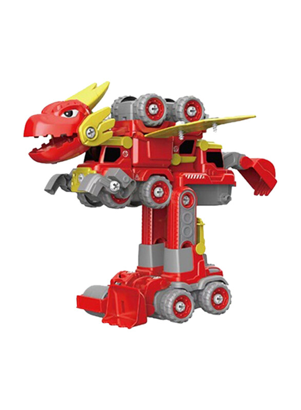 

Little Story 5-in-1 Dinosaur Robot Transformation Vehicle with Remote, Ages 3+, Red