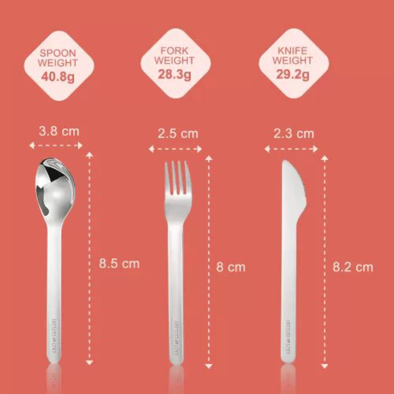 Eazy Kids Stainless Steel Spoon, Fork & Knife Cutlery Set with Silicone Case, Pink