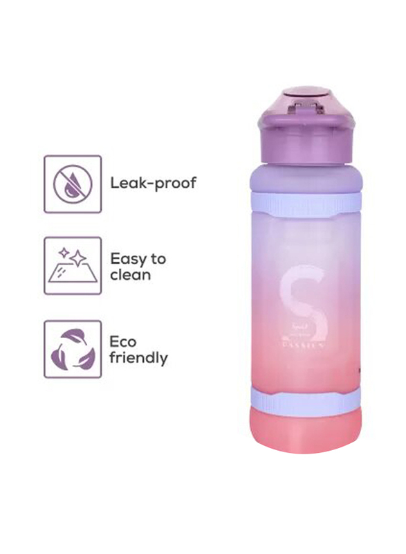 Nova Kids Water Bottle with Straw, 1000ml, Purple