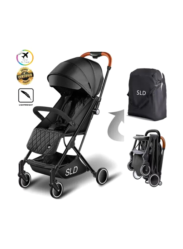 Teknum Travel Lite Stroller SLD by with Sunveno Styler Fashion Diaper Bag, Black