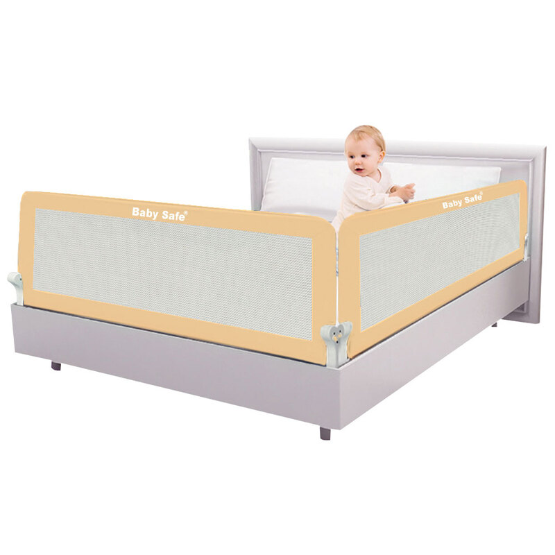 Baby Safe Safety Bed Rail, 120x42 cm, Khaki