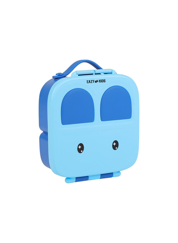 Eazy Kids Bento Box with Insulated Lunch Bag Combo for Kids, Blue