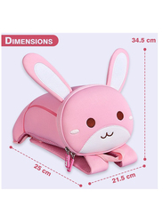 Nohoo Large Rabbit Pre School 3D Bag, Pink
