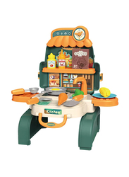 Little Story Green Kitchen Toy Set, Playsets, 21 Pieces, Ages 3+