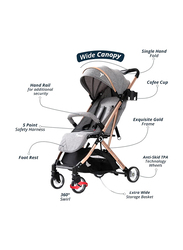 Teknum Explorer Travel Stroller, Melange Grey