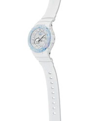 Casio Baby-G Analog-Digital Watch for Women with Resin Band, Water Resistant, BGA-270M-7A, White/Blue