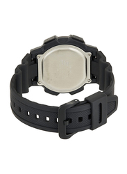 Casio Illuminator Digital Watch for Men with Resin Band, Water Resistant, AE-1100W-1BVDF, Black/Grey