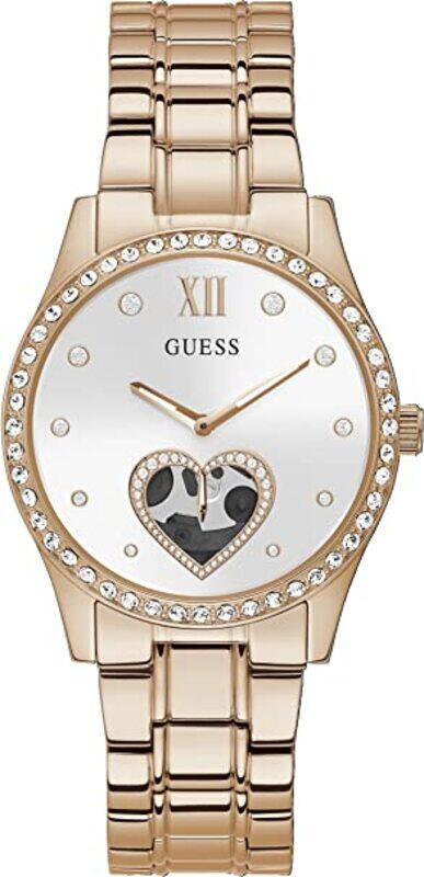 GUESS Heart-Shaped Cut-Thru 38mm Watch GW0380L3