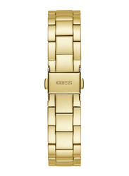 Guess Analog Watch for Women with Stainless Steel Band, Water Resistant & Chronograph, GW0410L2, Gold