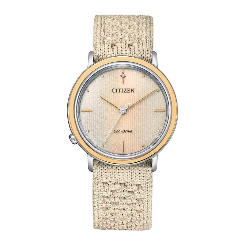 Citizen Women's Analogue Eco-Drive Watch with a Fabric Band L Ambiluna Collection