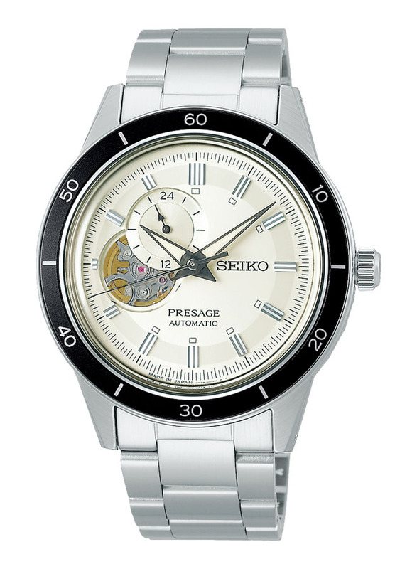 Seiko Presage Analog Watch for Men with Stainless Steel Band, Water Resistant, SSA423J1, Silver
