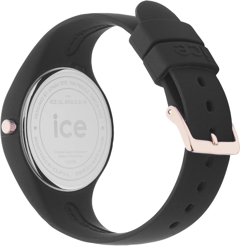Ice-Watch - ICE Glam Black Rose-Gold - Women's Wristwatch with Silicon Strap - 000979 (Small)