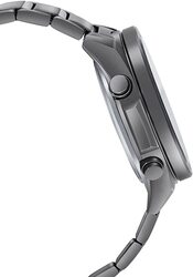 Casio Brand Mens 45 mm Grey Dial Stainless Steel Analogue-Digital Watch ECB-900MDC-1ADR
