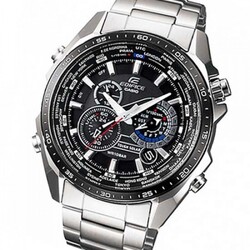 Casio Men's Edifice EQS500DB-1A1 Black Stainless-Steel Quartz Fashion Watch