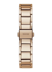 Guess Solstice Analog Watch for Women with Stainless Steel Band, Water Resistant, GW0403L3, Rose Gold-Transparent