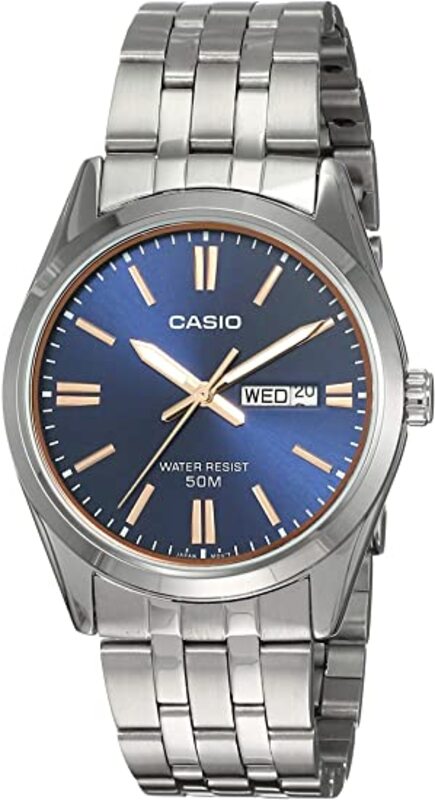 Casio Mens Quartz Watch, Analog Display And Stainless Steel Strap Mtp-1335D-2A2Vdf