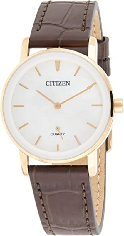 Citizen Women's Quartz Watch, Analog Display And Leather Strap - Eq9063-04D
