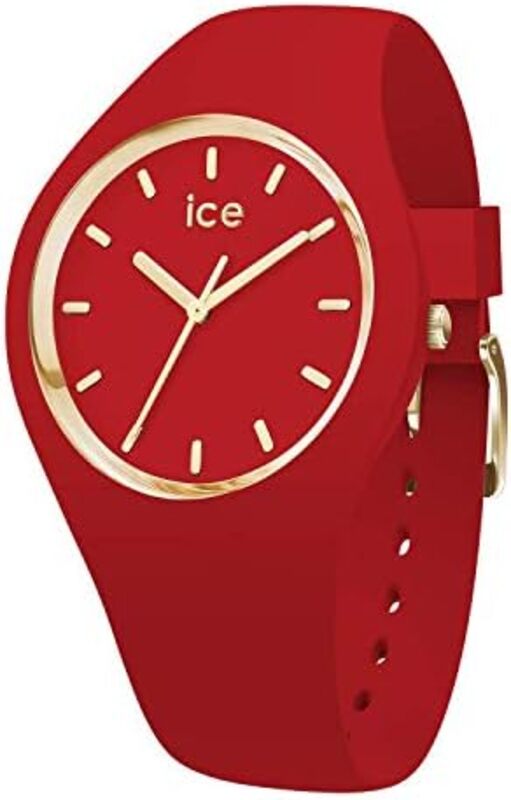 Ice Watch 016263 Ice Glam Colour 3 Hand Quartz Watch for Women, Small, Red