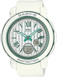 Casio Women Watch Baby-G Digital Analog Candy Color White Dial Resin Band BGA-290SW-7ADR, White