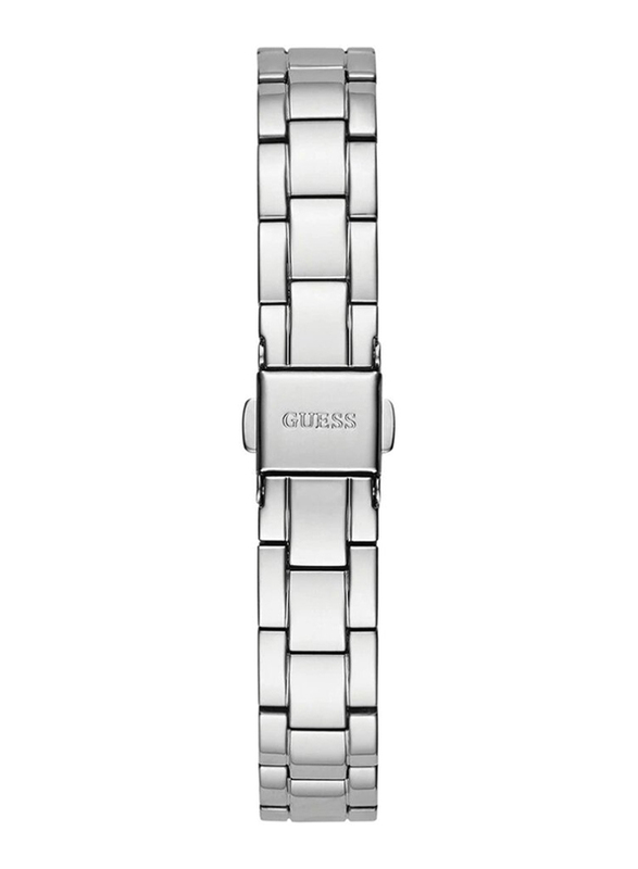 Guess Analog Watch for Women with Stainless Steel Band, Water Resistant & Chronograph, GW0413L1, Silver-White